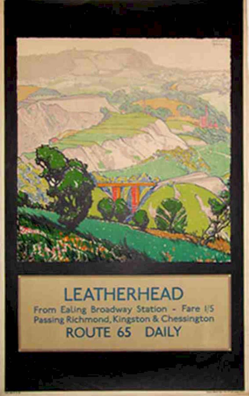 Leatherhead Surrey Hills Vintage Retro Advert Ads A4 Photo Print