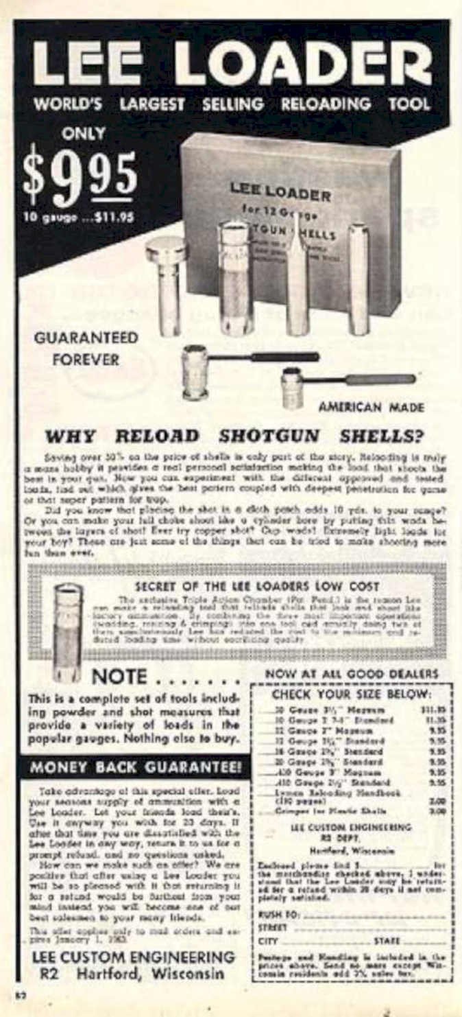 Lee Loader Reloading Vintage Retro Advert Ads A4 Photo Print