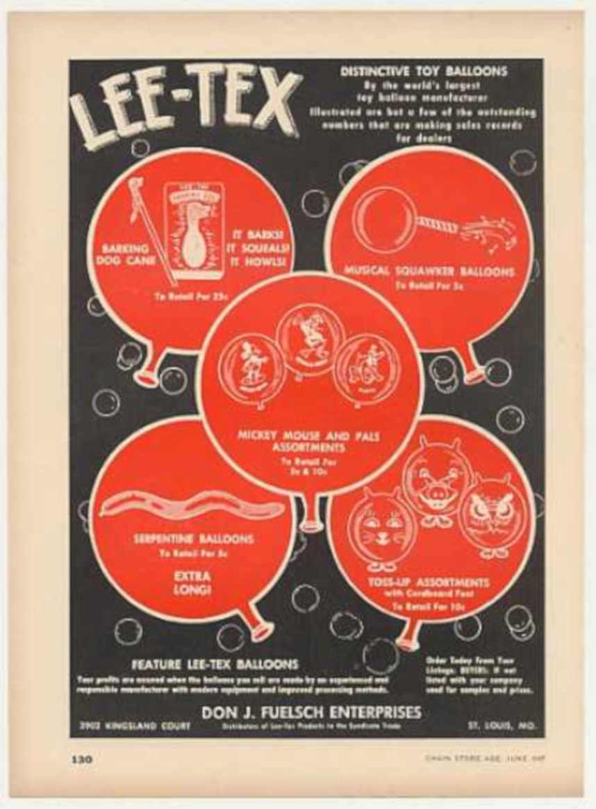 Lee Tex Balloons Vintage Retro Advert Ads A4 Photo Print