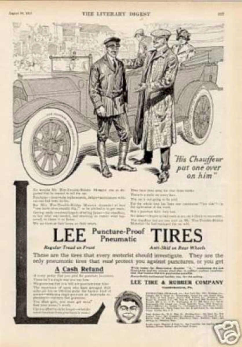 Lee Tire Model Vintage Retro Advert Ads A4 Photo Print
