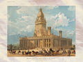 Leeds Town Hall City Leitch 1858 Vintage A4 Photo Print