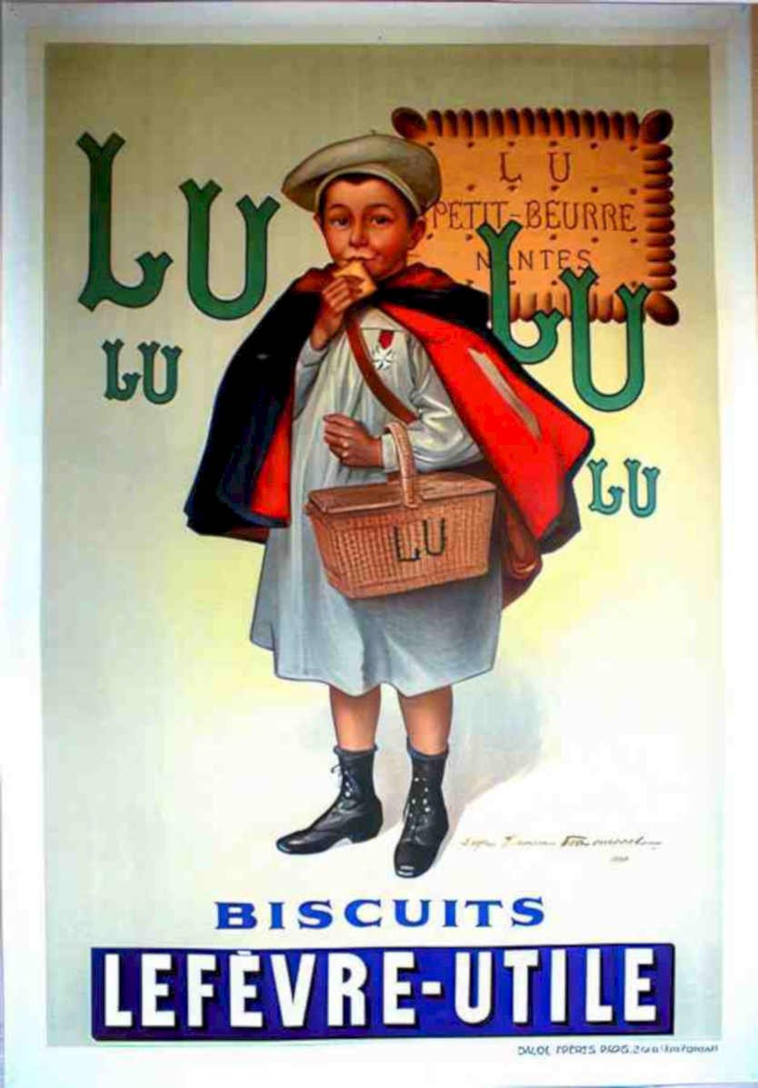 Lefevre Utile Biscuits 3 Vintage Retro Advert Ads A4 Photo Print