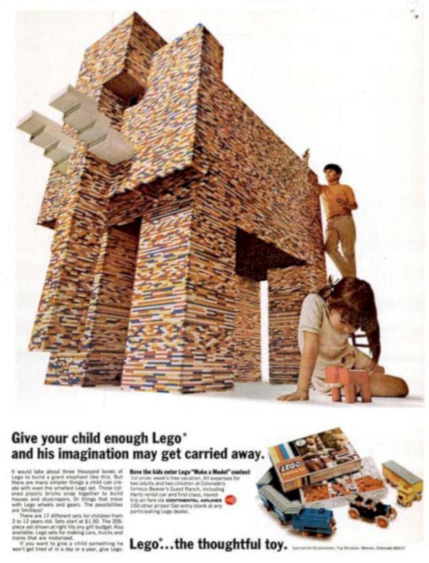 Lego Structure Model Vintage Retro Advert Ads A4 Photo Print