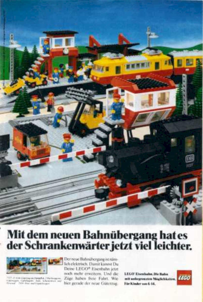 Lego Train Scene 2 Vintage Retro Advert Ads A4 Photo Print