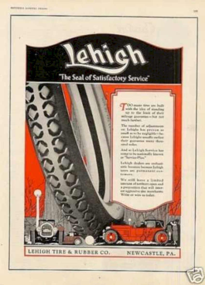 Lehigh Tire Model Vintage Retro Advert Ads A4 Photo Print