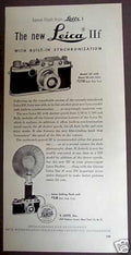Leica Iiif Flash Vintage Retro Advert Ads A4 Photo Print