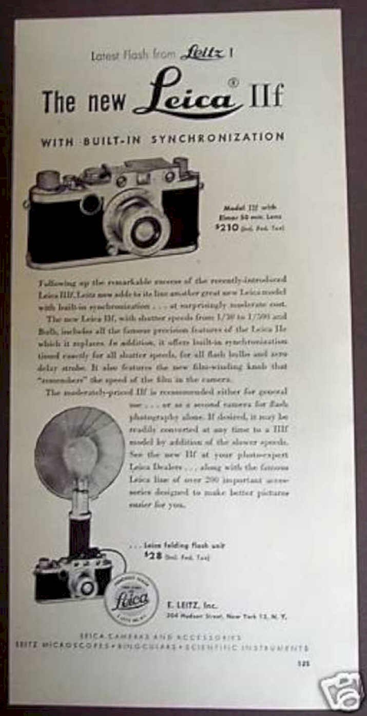 Leica Iiif Flash Vintage Retro Advert Ads A4 Photo Print