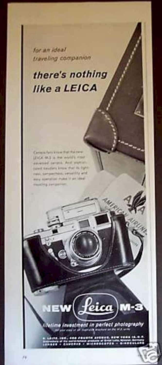 Leica M3 Camera Vintage Retro Advert Ads A4 Photo Print