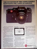 Leica R3 Camera Vintage Retro Advert Ads A4 Photo Print