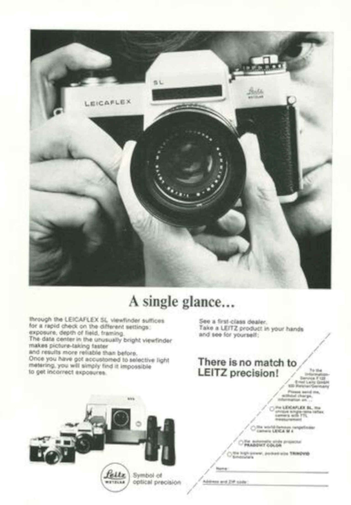 Leicaflex Sl Camera Vintage Retro Advert Poster A4 Photo Print