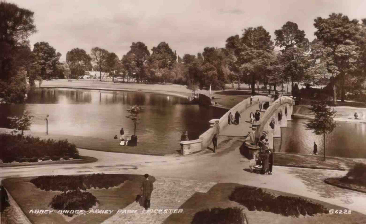 Leicestershire Leicester Abbey park Abbey Bridge Vintage A4 Photo Print
