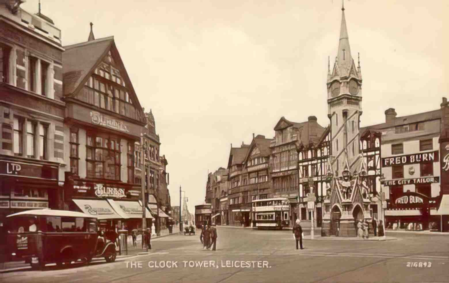 Leicestershire Leicester Clock Tower 1930s Vintage A4 Photo Print