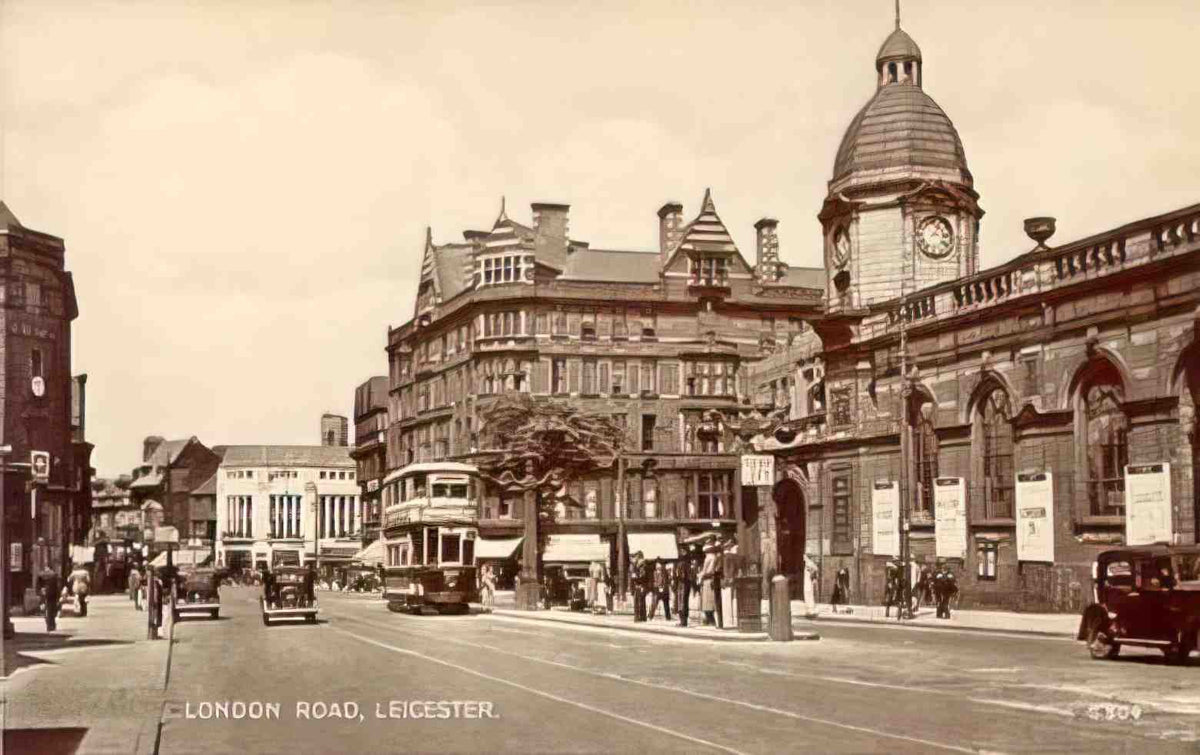 Leicestershire Leicester London Road 1930s Vintage A4 Photo Print