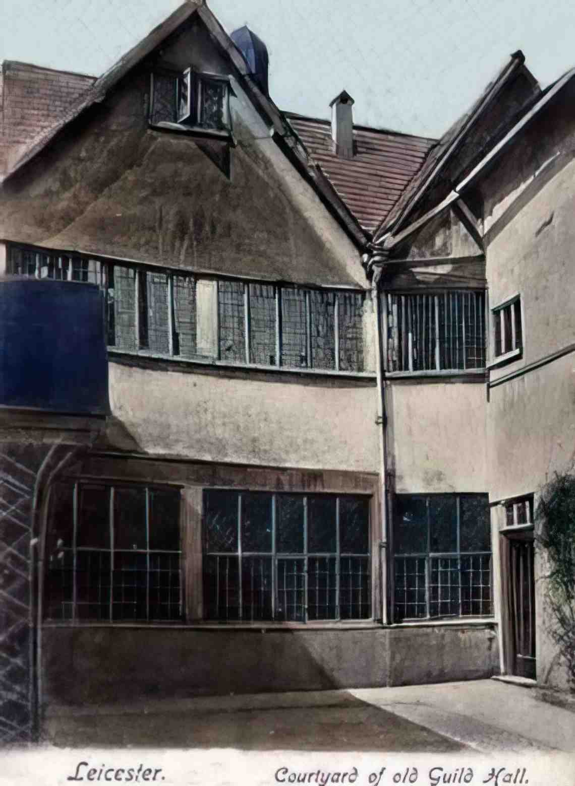 Leicestershire Leicester Old Guild Hall 1900s Vintage A4 Photo Print