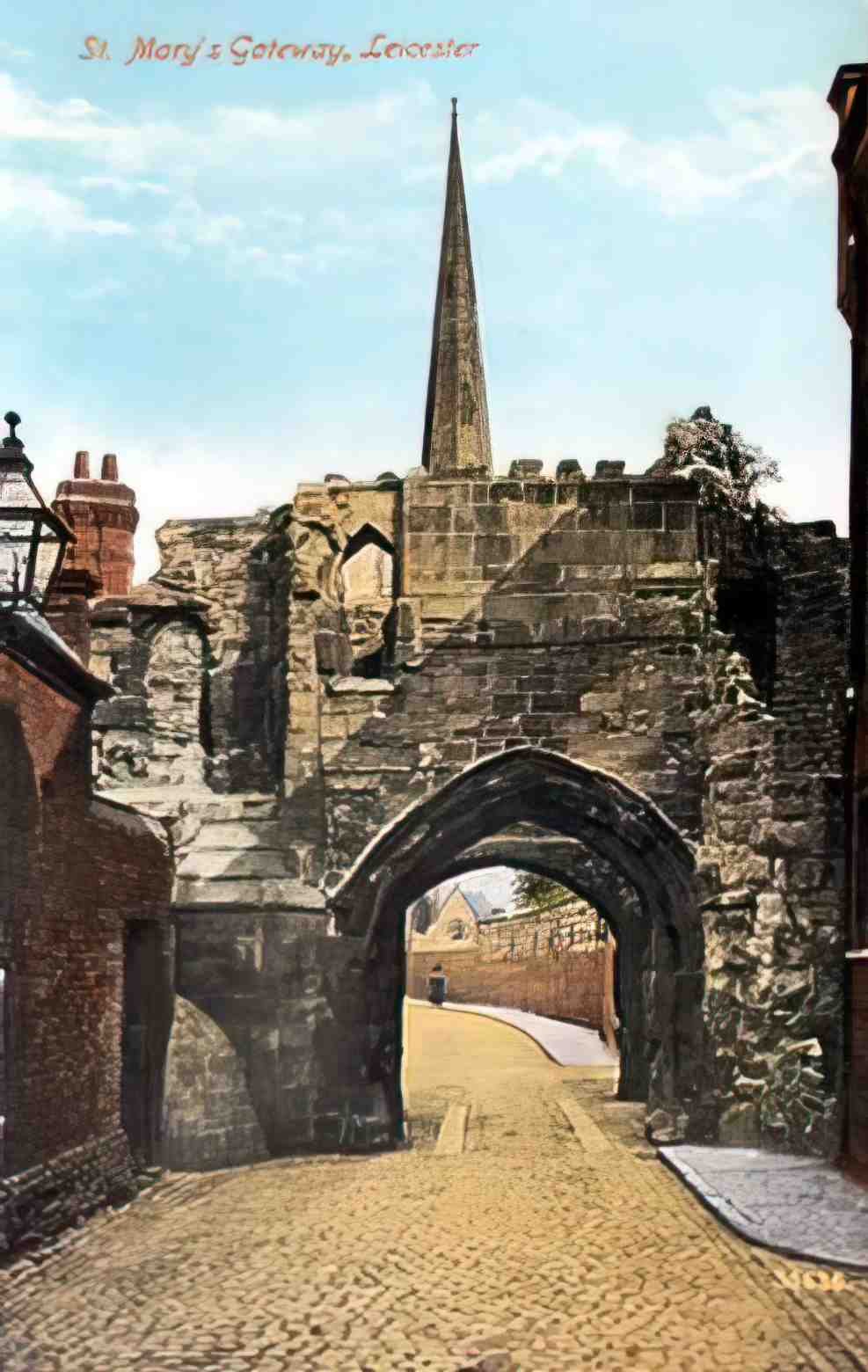 Leicestershire Leicester St Marys Gateway Vintage A4 Photo Print