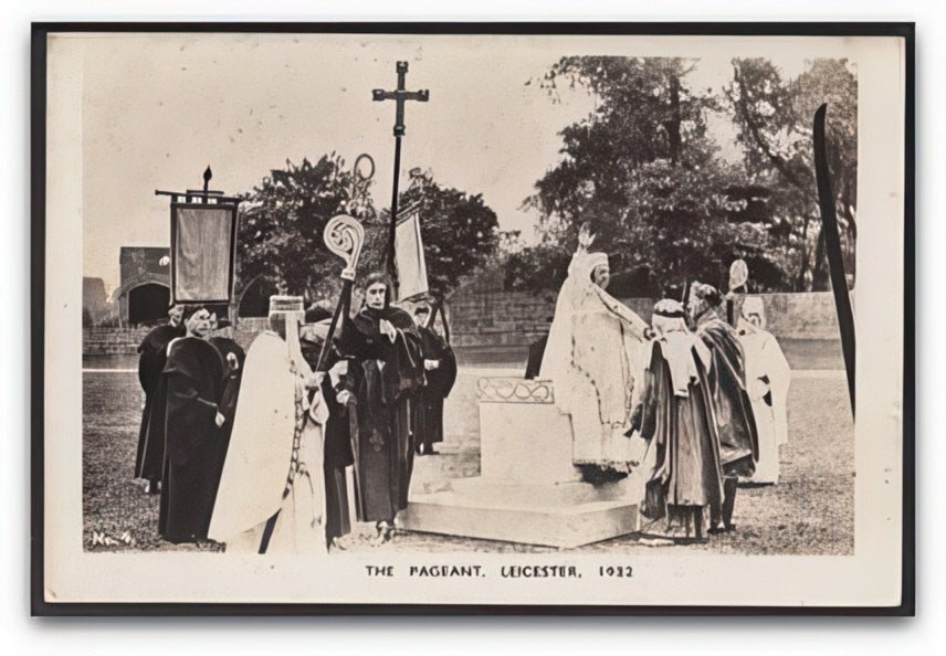Leicestershire Leicester The Pageant King On Throne 1932 Vintage A4 Photo Print
