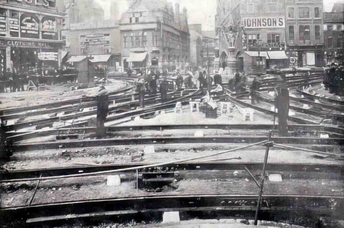 Leicestershire Leicester Tramway Siege 1903 Vintage A4 Photo Print