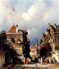 Leickert Charles Henri Joseph A Dutch Street Scene A4 Photo Print