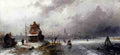 Leickert Charles Henri Joseph Figures On A Frozen Lake A4 Photo Print