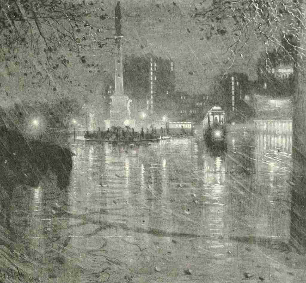 Leigh William R 1866 1955 New York Sketches 1902 The Circle 59th & 8th St A4 Photo Print
