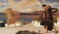 Leighton Greek Girls Playing at Ball A4 Photo Print