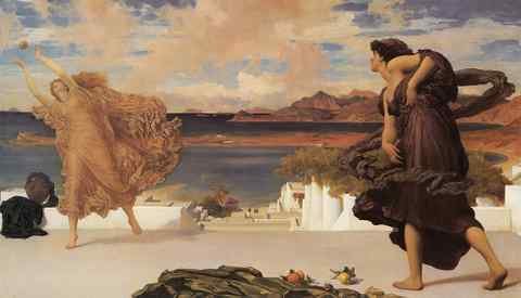 Leighton Greek Girls Playing at Ball A4 Photo Print
