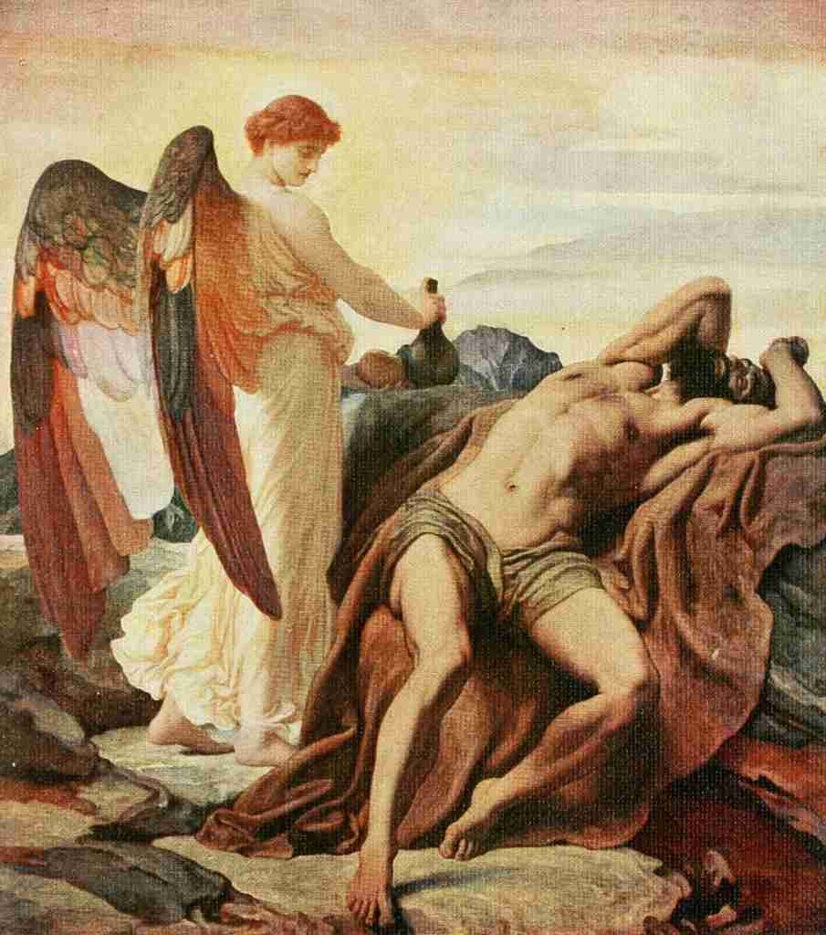 Leighton Lord F 1830 1896 Leighton 1908 Elijah in the Wilderness A4 Photo Print