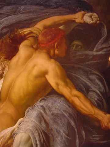 Leighton Lord Frederick Hercules Wrestling Death for the Body of Alcestis detail5 A4 Photo Print