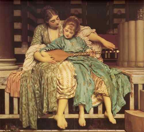 Leighton Music Lesson Lord Frederick Leighton  A4 Photo Print