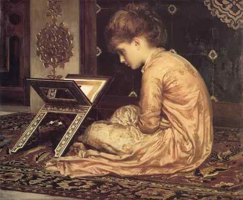 Leighton Study At a Reading Desk Lord Frederick Leighton  A4 Photo Print