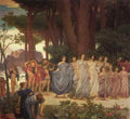 Leighton The Daphnephoria left detail Lord Frederick Leighton  A4 Photo Print
