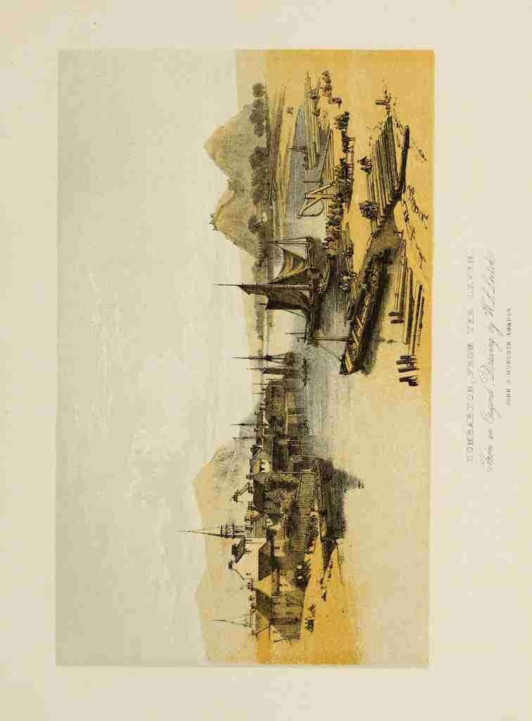 Leitch William L 1804 1883 Scotland 1840 Dumbarton from the Leven A4 Photo Print