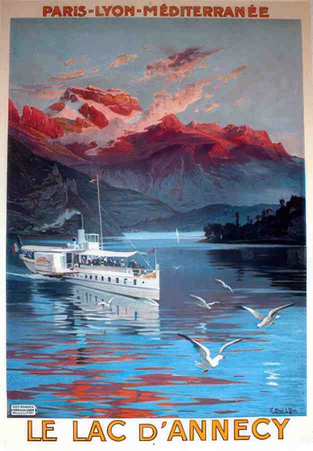 LelacD Annecy Vintage Advert A4 Photo Print