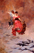 Leloir Alexandre Louis A Chariot Of Swallows Art A4 Photo Print