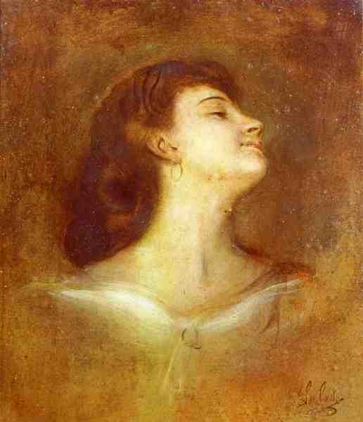 Lenbach Franz Von Portrait Of A Lady In Profile A4 Photo Print