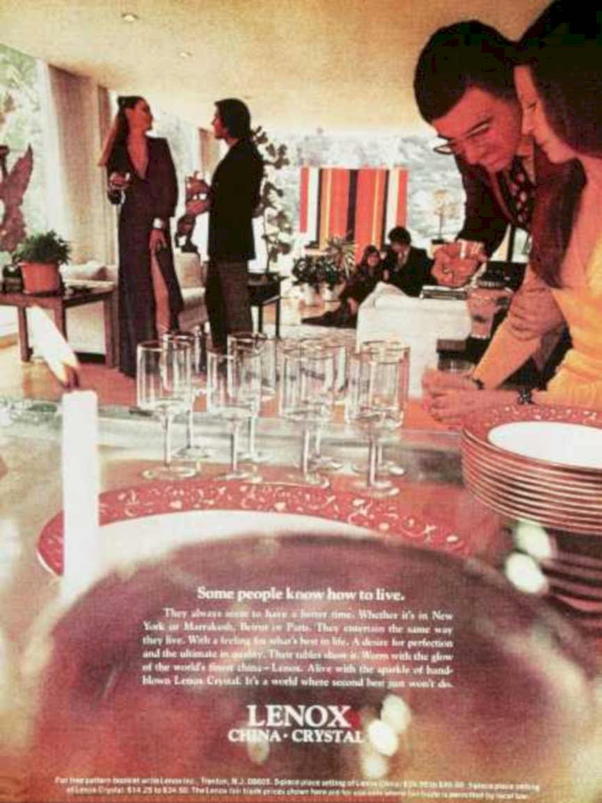 Lenox China Dinner Vintage Retro Advert Ads A4 Photo Print