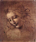 Leonardo DVinci Female Head LScapigliat A4 Photo Print