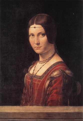 Leonardo DVinci LBelle Ferroniere A4 Photo Print