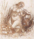 Leonardo DVinci Study For Kneeling Led A4 Photo Print