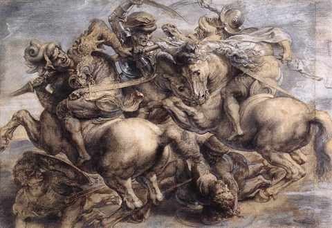 Leonardo DVinci The Battle Of Anghiari Rubens Detail1 A4 Photo Print
