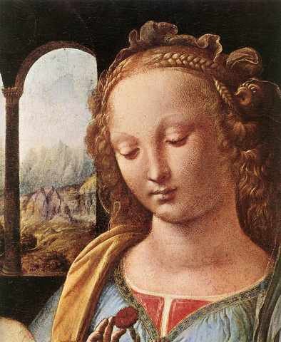 Leonardo DVinci The MadonnOf The Carnation Detail1 A4 Photo Print