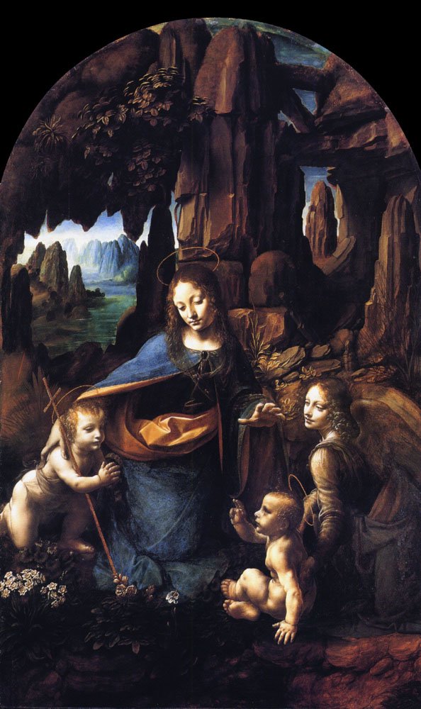 Leonardo Da Vinci Madonna Of The Rocks 1491 Art A4 Photo Print