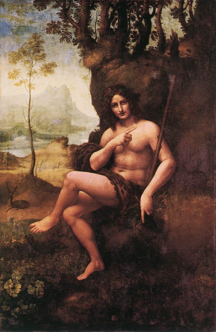 Leonardo Da Vinci St John In The Wilderness (Bacchus) Art A4 Photo Print
