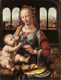 Leonardo Da Vinci The Madonna Of The Carnation Art A4 Photo Print