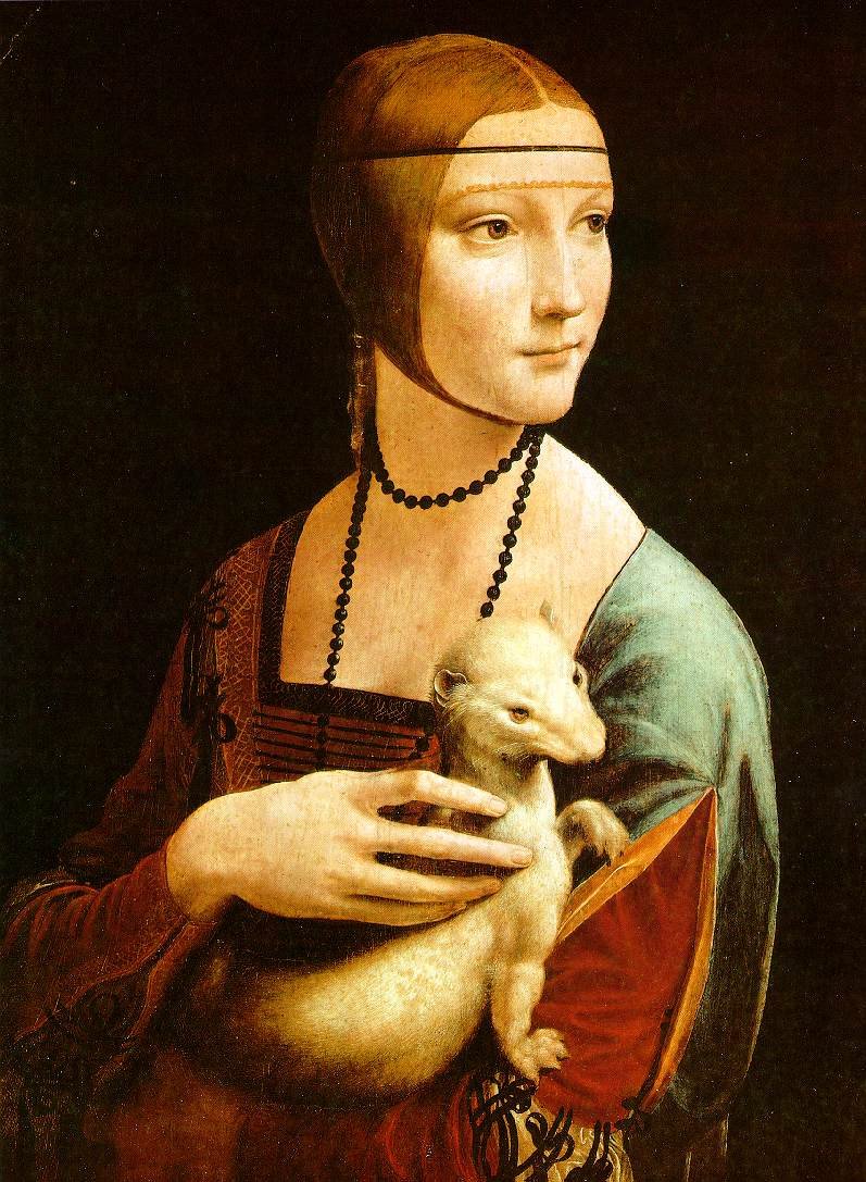 Leonardo Lady With An Ermine, 1483 1490, 53.4x39.3 Cm, Czar Art A4 Photo Print