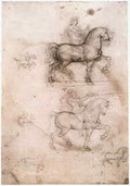 Leonardo da Vinci Equestrian monument Leonardo da Vinci  A4 Photo Print