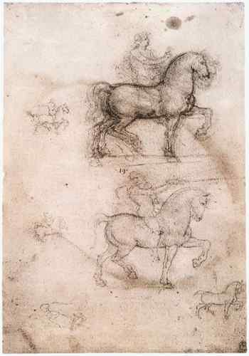 Leonardo da Vinci Equestrian monument Leonardo da Vinci  A4 Photo Print
