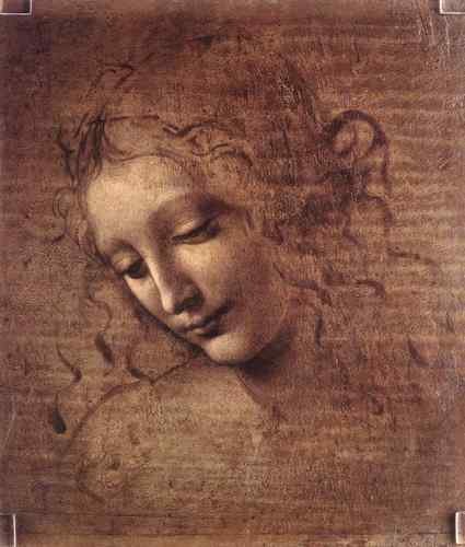 Leonardo da Vinci Female head La Scapigliata Leonardo da Vinci  A4 Photo Print