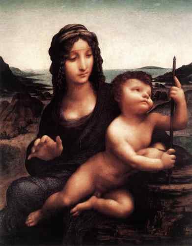 Leonardo da Vinci Madonna with the Yarnwinder c1501 Leonardo da Vinci  A4 Photo Print