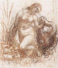 Leonardo da Vinci Study for a kneeling Leda Leonardo da Vinci  A4 Photo Print